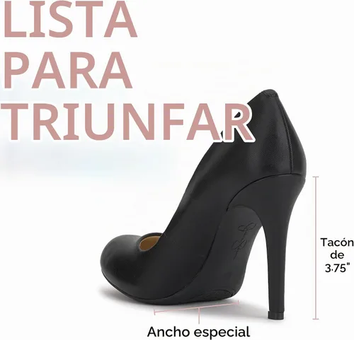 Vista 10 de Jessica Simpson Calie Classic - Zapatos de tacón alto para mujer Negro