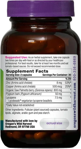 Vista 2 de Oregon's Wild Harvest Prostate Health™ con cápsulas de licopeno, 60