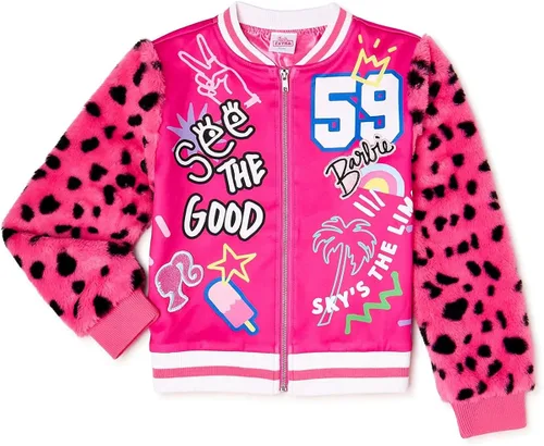 Vista 4 de Mad Engine Barbie Extra - Chaqueta bomber de piel sintética para niña See The Good Sky