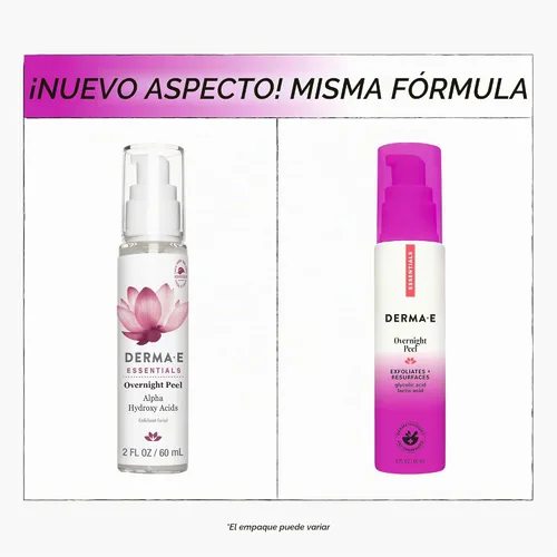 Vista 5 de Derma y uniformemente radiante, limpieza durante la noche con alfa hydroxiácidos de 2 onzas, 2 onza