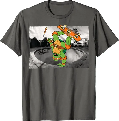 Vista 29 de Teenage Mutant Ninja Turtles Michelangelo - Camiseta de patinaje, Negro, S