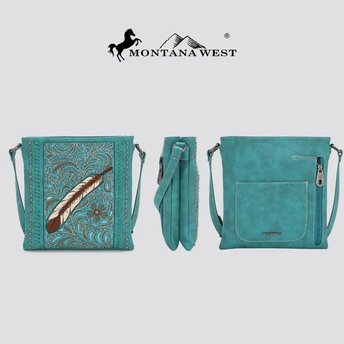 Vista 3 de Montana West Western Purse - Bolso cruzado para mujer, bolso de hombro