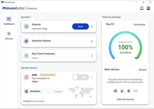 Vista 2 de Malwarebytes Premium 1 Year, 5 Device Windows, Mac OS, Android, Apple iOS, Chrome [Online Code]