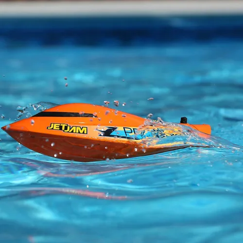 Vista 3 de Horizon Hobby Pro Boat RC Jet Jam V2 - Pilas de 12 pulgadas para transmisor no incluido, naranja PRB08031V2T1 Blanco