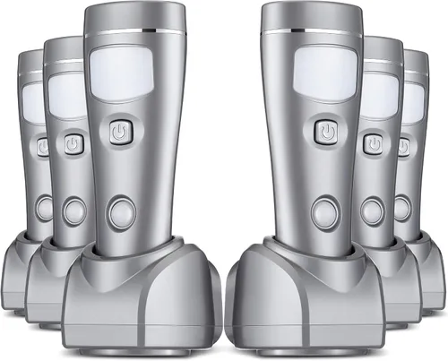 Vista 11 de Enhon - Paquete de 2 luces LED de emergencia 4 en 1 para fallos de energía en el hogar, color blanco Rechargeable plug-in flashlight, motion