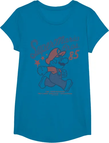 Vista 46 de Nintendo Super Mario Brothers '85 Vintage Stars - Camiseta Gris Oscuro