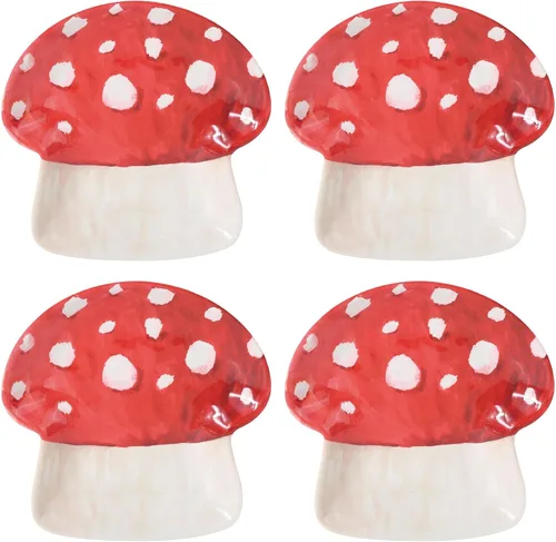 Vista 7 de UP UPware - Platos redondos de melamina azul y blanca para postre, platos pequeños para servir, para aperitivos, aperitivos y guarniciones, azul, 6