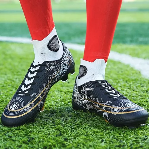 Vista 4 de YANGTAOZI Zapatos de fútbol para hombre con tacos profesionales FgAg de alta calidad, transpirables, atléticos, para entrenamiento de fútbol