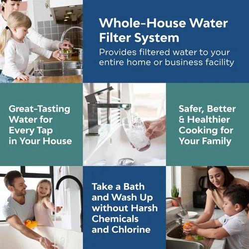 Vista 7 de Applied Membranes Inc. Reemplazo de cartucho de filtro de agua de 3 etapas para toda la casa, incluye cartuchos de filtro de sedimentos, carbono