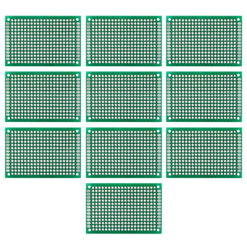 Vista 2 de Acouto 10 piezas 1.6 x 2.4 in doble lados prototipos DIY soldadura universal placa de circuito PCB placa perforada 6x4 placa perforada