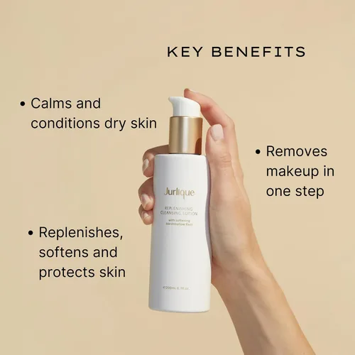 Vista 3 de Jurlique Limpiador de crema facial reabastecedora Makeup Remover for Women, For Dry & Sensitive Skin, Nourishing Face Wash, Australian