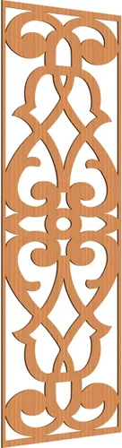 Vista 181 de 9 3/8"W x 24 3/8"H x 1/4"T Bellaire Decorativos Paneles de pared de madera calado, abedul