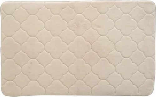 Vista 5 de Tapete de baño de espuma viscoelástica bordada con tecnología Water Shield, 17 x 24 pulgadas, angora