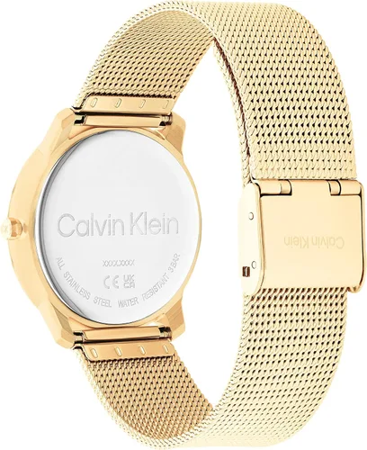 Vista 3 de Calvin Klein CK Iconic - Men's and Women's Quartz Wristwatch - Stainless Steel Bracelet - Water Resistant 3 ATM30 Meters - Premium Fashion Timepiece