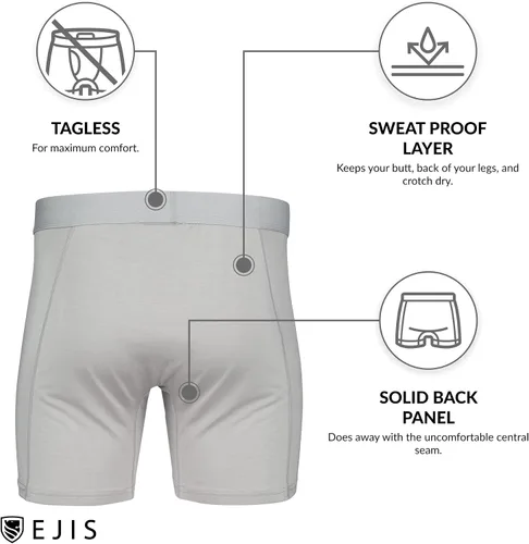 Vista 5 de Ejis Sweat Defense Boxer Brief Fly Micro Modal a prueba de sudor