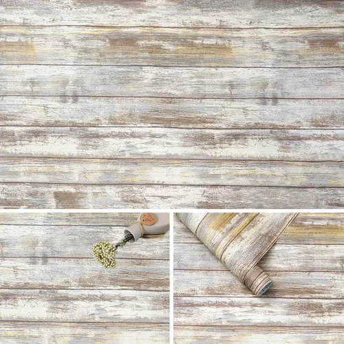 Vista 16 de Arthome - Papel de contacto de madera rústica autoadhesivo, decorativo, para armarios, encimera, pared, fácil de limpiar, extraíble, de grano