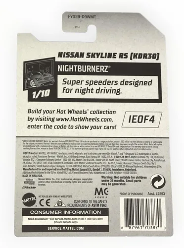 Vista 2 de Hot Wheels Nissan Skyline RS, Zamac