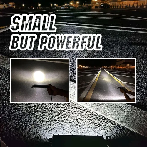 Vista 2 de Barra de luz LED delgada de 6 pulgadas, pequeñas inundaciones en todo terreno, conducción antiniebla, trabajo de una sola fila, barras de luz LED
