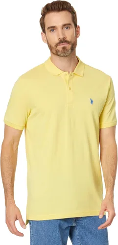 Vista 22 de Polo de piqué de algodón sólido para hombre con pequeño Pony Gris jaspeado