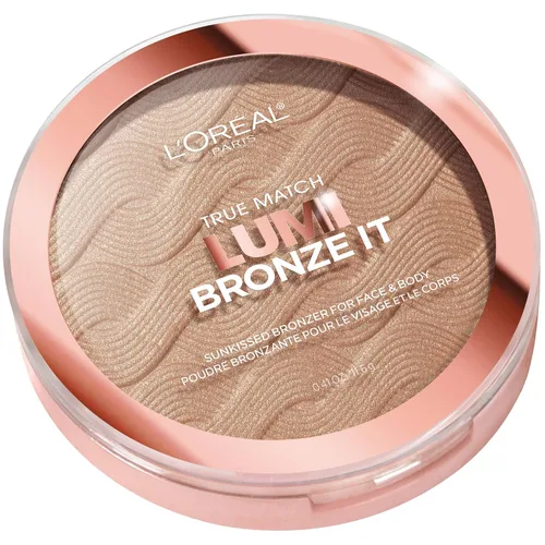Vista 5 de L'Oreal Paris Cosmetics True Match Lumi Bronze It Bronzer para rostro y cuerpo, ligero, 0.41 onzas líquidas