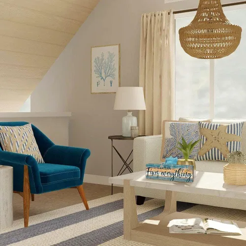 Vista 6 de Coastal Decor - Placa de madera con temática de playa, decoración de pared con temática de playa, cartel decorativo náutico para colgar en la pared