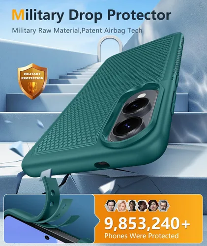 Vista 714 de FNTCASE Funda para iPhone 17 Pro: Fundas delgadas translúcidas de color azul claro compatibles con MagSafe, protección completa de la cámara