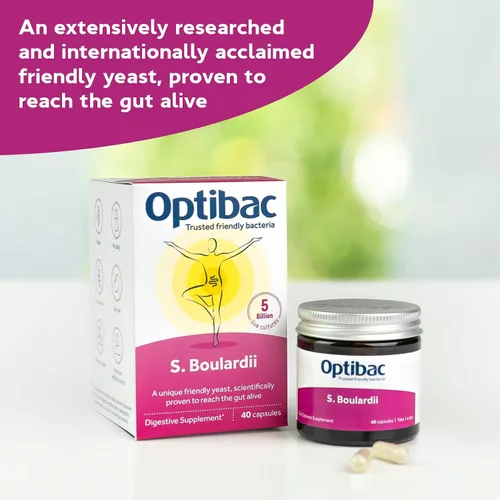 Vista 2 de OptiBac Probióticos Saccharomyces Boulardii - 16 Cápsulas
