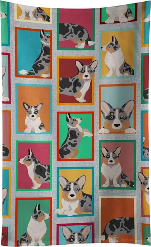 Vista 22 de Caroline's Treasures MLM1160KTWL - Lots of Red Siberian Husky - Toalla de cocina para invitados, toalla de baño decorativa para cara, té, paño