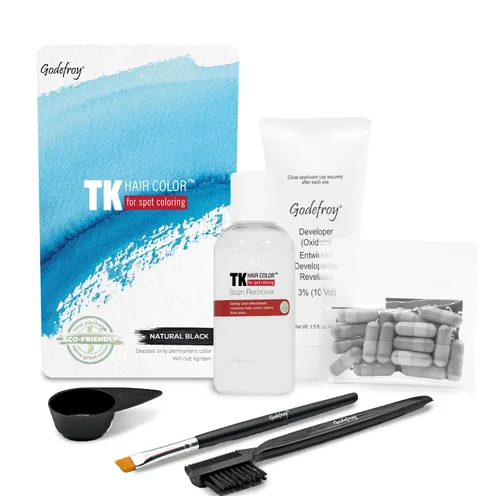 Vista 14 de Tinte Godefroy Set para colorear puntos, color café oscuro para hombres y mujeres, cápsulas premedidas, sin residuos, resultados de calidad