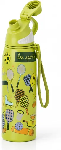 Vista 36 de Fjbottle Botella de agua aislada de acero inoxidable, botellas de agua a prueba de fugas de 32 onzas, vaso reutilizable de hielo, jarra de vacío