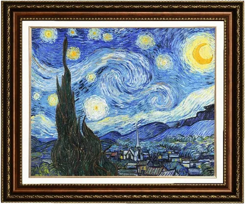 Vista 13 de ELITEART- Noche estrellada por Vincent Van Gogh Reproducción de pintura al óleo Giclée Wall Art Impresiones en lienzo