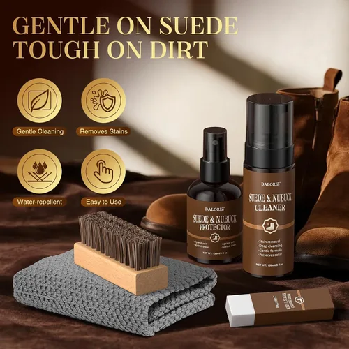 Vista 11 de Suede & Nubuck Care Kit – 5-Piece Set Suede Cleaning Kit Protect & Restore Shoe, Boots, Uggs, Jackets, Handbag