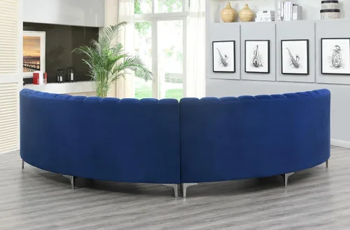 Vista 8 de Legend Vansen L - Sofá de terciopelo semicírculo de 141.34 pulgadas, sofá modular curvado de gran tamaño para sala de estar, oficina, apartamento