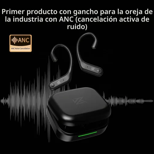 Vista 6 de KZ AN01 True Bluetooth 5.4 Earhook, adaptador inalámbrico para monitor