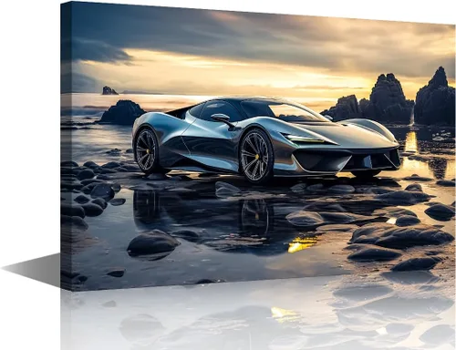 Vista 21 de Car Pictures for Living Room Wall Decor Super Car Driving Art Prints City Highway Road Paintings 1 Piece Canvas Wall Art Super Car Canvas Prints