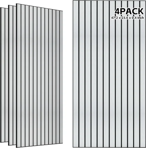 Vista 14 de TO-TH Juego de 4 paneles de pared insonorizados de 47.2 x 23.6 pulgadas con aspecto de madera, absorben el sonido, paneles acústicos grandes
