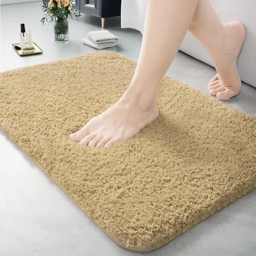 Vista 53 de LOCHAS Alfombra de baño de microfibra antideslizante de 36 x 24 pulgadas Gris