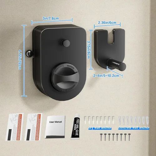 Vista 7 de Mustorn Tendedero retráctil para interiores, línea de ropa para exteriores que no se hunde, línea de ropa resistente para secar la ropa, línea