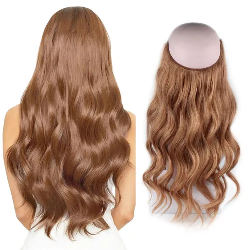 Vista 16 de Sassina Extensiones de Cabello con Alambre Invisible Cabello Humano Real con Alambre Transparente Tamaño Ajustable Clips Seguros Naturales Liso