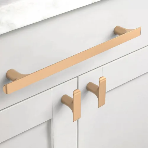 Vista 43 de Paquete de 10 manijas de níquel satinado cepillado de 3-3/4 pulgadas (3.780 in) para gabinetes de cocina, tiradores de gabinete, tiradores de cajón