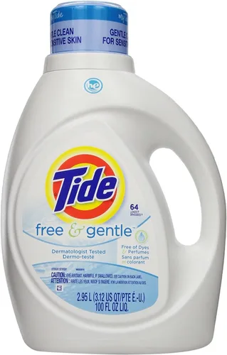 Vista 21 de Tide Free & Gentle - Detergente líquido suave para ropa, 64 cargas