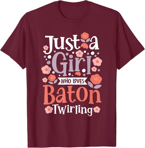 Vista 16 de A Girl Who Loves Baton Twirling - Camiseta de giro Majorette Twirler, Negro