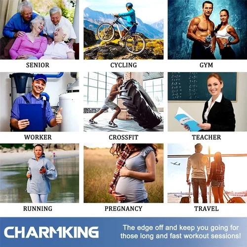 Vista 5 de CHARMKING Calcetines de compresión para mujeres y hombres con circulación (3 pares) de 15-20 mmHg es el mejor apoyo para correr atlético, ciclismo