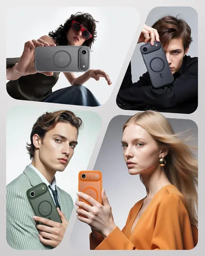 Vista 40 de TOCOL Funda para iPhone 11, compatible con Magsafe, protección completa de cámara, imanes integrados, protección contra caídas, funda translúcida