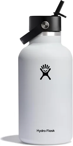 Vista 19 de Hydro Flask Botella de agua – Acero inoxidable aislado – Tapa flexible con popote de boca ancha, antiderrames, a prueba de fugas y recargable