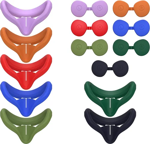 Vista 7 de KIWI design Almohadilla de silicona con protector de lente accesorios de repuesto compatibles con Quest 2