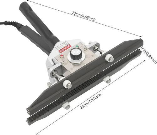 Vista 7 de Máquina selladora térmica portátil de mano FKR-300 de 12 pulgadas 500W/300°F Temperatura ajustable para papel de aluminio, compuesto, Kraft, bolsas