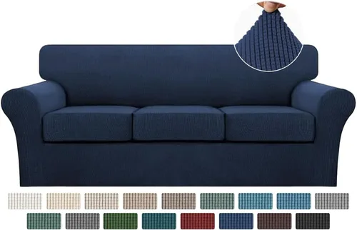 Vista 16 de Turquoize 2 fundas para sillas de sala de estar, funda de sofá con fundas de cojín individuales, funda de muebles para sillas (silla, beige biscotti)