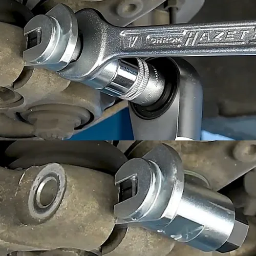 Vista 7 de Herramienta esparcidora de puntal de suspensión, esparcidor mecánico del coche Amortiguador de choque Ram Strut Remover Hexágono externo 17MM