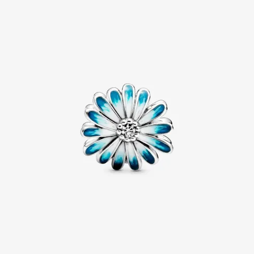 Vista 2 de PANDORA Flor de margarita azul esmalte mixto Metal